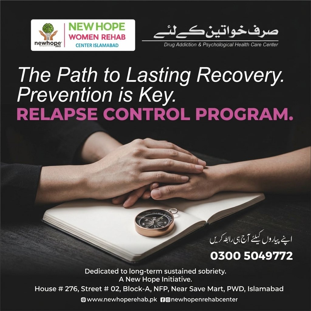 Relapse Control Program | Female Rehabilitation Center in Islamabad, Pakistan