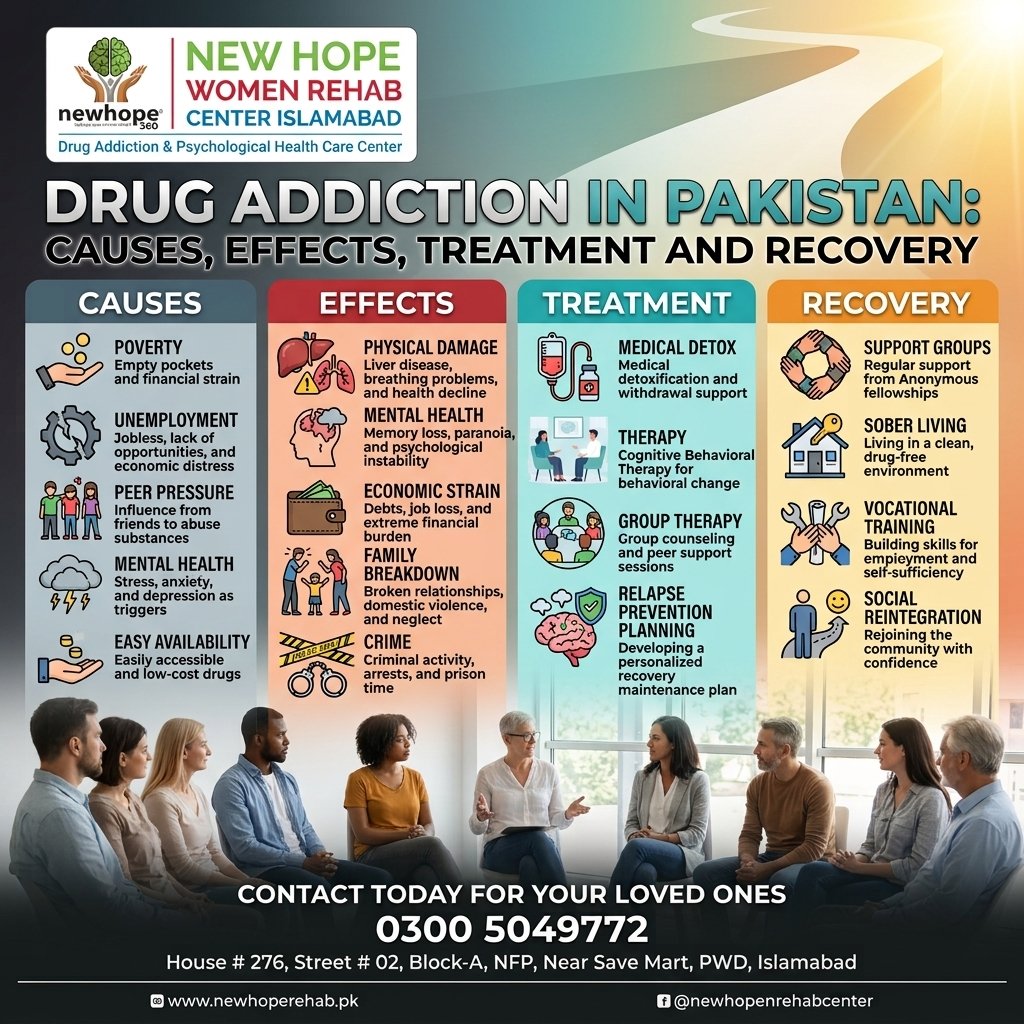 Drug Addiction in Pakistan: Causes, Effects, Treatment and Recovery